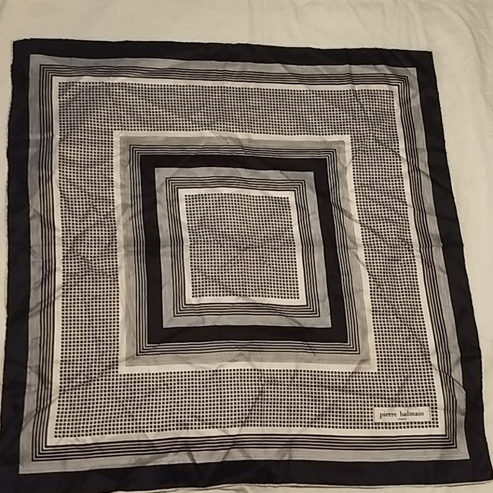Pierre Balmain 100% authentic silk scarf